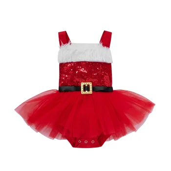 0-18 м, 1-ви на Коледен гащеризон за новородени момичета, коледен костюм на принцеса за момиченца D84