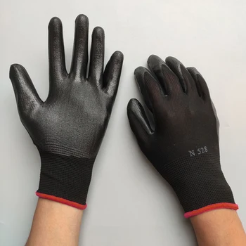 1 Чифт предпазни работни ръкавици от латекс, каучук, найлонови трикотажни работни и защитни ръкавици с покритие на дланите, ръкавици за градинарство