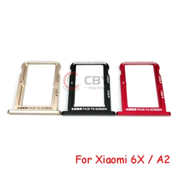 10 бр. Нов тава за sim-карти за Xiaomi 6X Xiaomi A2 Mi 6X A2 Слот за тавата за SIM-карти, замяна детайл