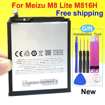 100% Нова батерия 3200 ма BA816 За смартфон Meizu M8 Lite V8 M816Q M816H Високо Качество В наличност + номер за проследяване
