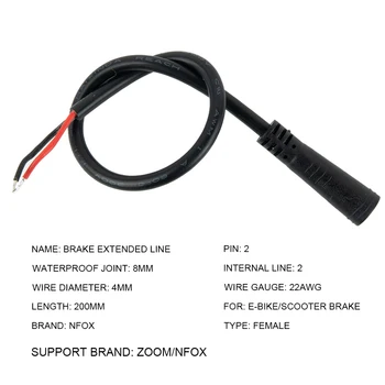 1бр 20 см Конектор за дисплея на Ebike 2/3/4/5/6 Пинов кабел Водоустойчив конектор Сигналната линия Пластмаса + стоманени удължител за Достъп до Ebike