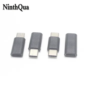 1бр plug Type-C с жак-жак USBC удължителен кабел Конектор за Зарядно устройство Адаптер за телефон Huawei Xioami