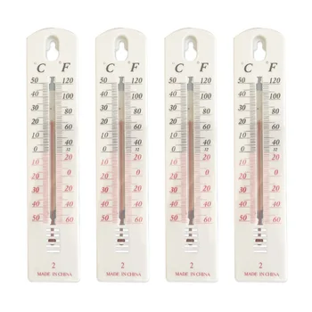 2/4 бр. Стенен термометър за вътрешно, външно и домашен офис, установен в градината -50℃-+50℃/-60℉-+120℉ За вътрешна употреба на открито