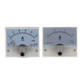 2 Бр 85C1 Аналогов Панел Измерител на ток, Амперметър, 1 бр постоянен ток 0-50А и 1 Бр DC 30A