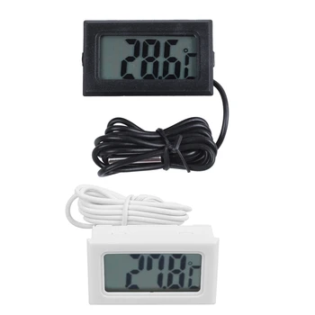 2 бр. Дигитален термометър с LCD хладилник с фризер, цифров термометър за Хладилник - Черно и бяло