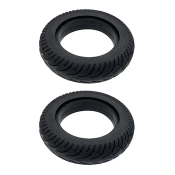 2 елемента 10X2,5 Черна плътна гума за електрически скутер, сгъваема электровелосипед, широка гума, гума неинфляционная гума за електрически скутер