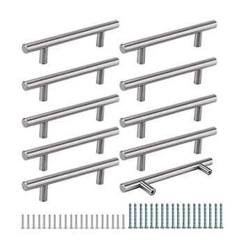 20 Опаковки с разстояние между дупките 128 мм Шкаф дърпа сребърни дръжки за шкаф Дърпа мебелни дръжки