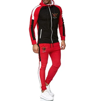 2023 Нова мъжки пролет-есен яке с цип с принтом Thunderdome, спортно облекло, hoody с качулка + casual модерен спортен костюм