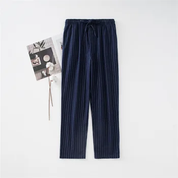 2023 Пролет есен Мъжки 100% памучни панталони за сън Мъжки нощни панталони Мъжки ежедневни шарени пижамные панталони мъжки домашни панталони по-високо качество