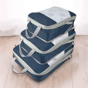 3 бр. чанта за съхранение, сгъваема чанта за съхранение на багаж голям капацитет, водоустойчив найлон модерна дамска чанта за багаж, стоки за дома