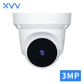 3-Мегапикселова камера, WiFi IP камера с мивка, камера за видеонаблюдение, камера мини за видеонаблюдение в стая, турельная камера за защита на сигурността, работи с приложение Xiaovv