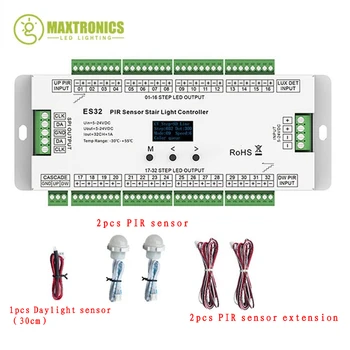 32-Канален ES32 PIR Сензор Стълба за Осветление Контролер Инфрачервен Сензор за Човешкото Тяло PIR Изход на Ключ, Свързан към Низковольтному светодиодному световому Колана