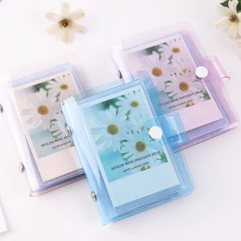 36 Джобен мини-Фотоалбум от PVC, прозрачен Държач за 3-инчов карти Kpop Lomo