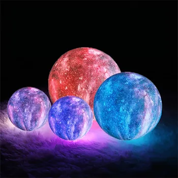 3D звезден лунна светлина цветен сензорен прекъсвач, лека нощ, украса за дома, Директна доставка