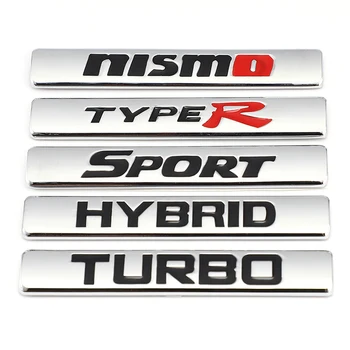 3D Метални Автомобилни Стикери Емблема на Задния Багажник, Икона, Стикери за Nismo TypeR Sport Hybrid Turbo, Стикер с Логото на BMW, Audi, Honda, Mercedes