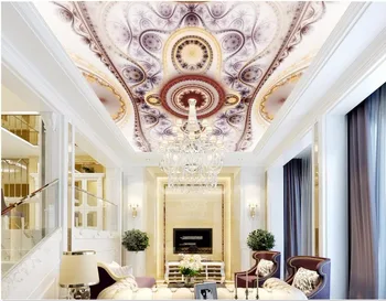 3d фрески таван за стая на тапети по поръчка снимка на Европейския цветен декоративен модел соболезнуем горната живопис 3d стенописи тапети