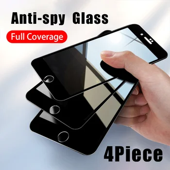 4 Бр Защитно фолио е с пълно Покритие От Шпионски софтуер За iPhone 8 7 6 Plus SE 2020 Privacy Glass За iPhone 14 13 12 11 Pro От Закалено Стъкло