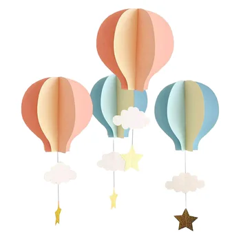 4 бр., подвесное прозореца на детската градина, 3D хартиен въздушен балон, облак украса за сватба, душата на дете, рожден Ден, антижировая сладкиши
