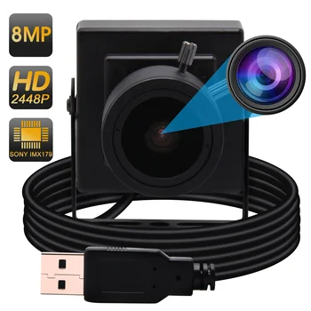 8-Мегапикселова USB-уеб камера с висока Резолюция MINI HD Android/Linux/Windows с 2.8-12 mm с променливо фокусно разстояние ръчен обектив индустриална камера USB за PC