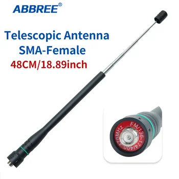 ABBREE AR-775 Телескопична SMA-Гнездо на Антената на УКВ Двухдиапазонная За UV-5R BF-888s UV-S9 Плюс UV-13 PRO Преносима Радиостанция Двустранно радио