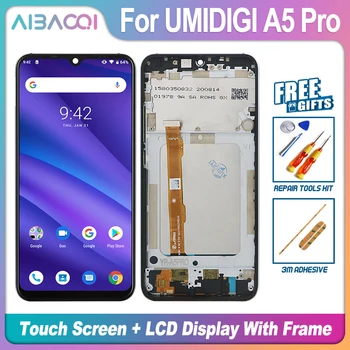 AiBaoQi Напълно Нов Сензорен екран + LCD + Рамка при събирането На Umidigi A5 Pro A7 A7S Pro A7 A9 Pro Телефон