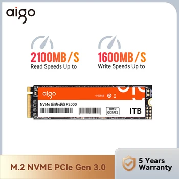 Aigo M2 SSD NVMe 512 GB И 1 TB 256 GB 128 GB SSD M. 2 2280 PCIe SSD Вътрешен Твърд Диск за Десктоп, лаптоп P2000