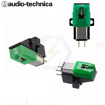 Audio-Technica AT95E ММ Гъвкави магнитни винил LP инструмент е стар фонограф Phono Head с овални върха в опаковка от зелена глава