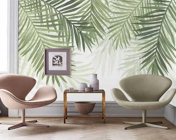 beibehang custom modern new Nordic ръчно рисувани палмови листа тропически растения фонови картинки papel de parede papier peint
