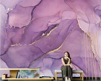beibehang Nordic ръчно рисувани абстрактно изкуство-виолетова светлина луксозни тапети с графити хол ТЕЛЕВИЗИЯ фонови картинки разтегателен стенопис