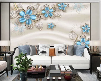 beibehang, модерен триизмерен интериор с перлата на цвете, спалня, всекидневна, нови тапети, домашен декор