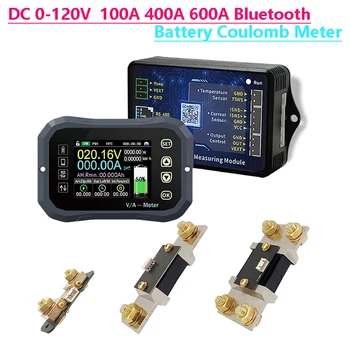 DC 0-120 В 100A 400A 600A Тестер за батерии Bluetooth Монитор Напрежение на батерията Ток V/A Кулоновский Измервателният Индикатор за Капацитет на Батерията
