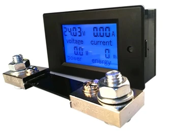 DC 6,5-100V 100A/50A 4 IN1 цифров дисплей LCD екран напрежение ток мощност енергия волтметър амперметър тестер монитор