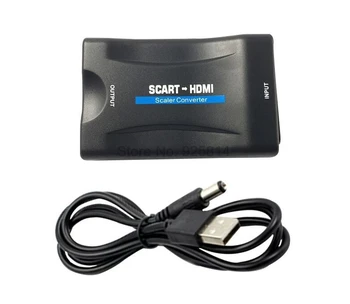 dhl или ems 100шт 1080P SCART-Съвместими Видео конвертор-възвратно аудио адаптер HD и HDMI-съвместим с SCAR