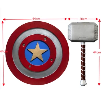 Disfraz de Thor Mjolnir, accesorio para disfraz Capitán de América, arma Endgame, accesorios para fiesta de Carnaval y Хелоуин