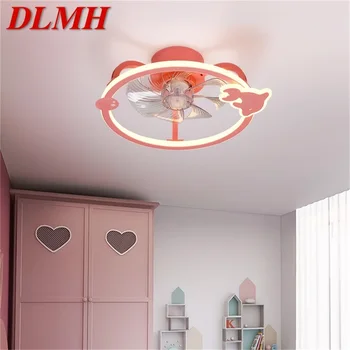 DLMH Модерен Cartoony вентилатор на тавана с осветление, дистанционно управление, led осветление за дома, детски спални