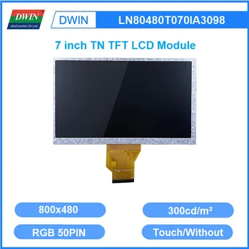 DWIN 7-инчов 800x480 TN TFT LCD модул ILI5960/ILI6122 300nit 50PIN RGB 24-битов резистивен сензорен LN80480T070IA3098