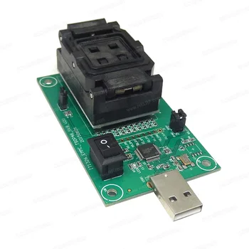 eMMC BGA153/BGA169 тест на USB конектор-четец за IC размер на 11,5x13 мм NAND Flash тест