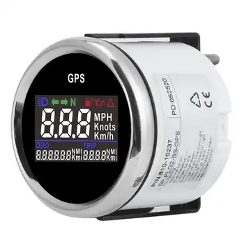 GPS за измерване на Скоростта 52 мм/2 инча Многофункционален дигитален LCD скоростомер, Километраж Регулируема брояч пробег Подходящ за