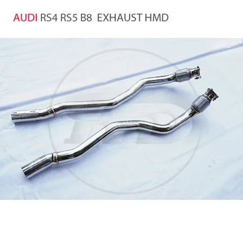 HMD Авточасти Предната тръба ауспух за Audi RS4 RS5 автоаксесоари колектор каталитичен конвертор Catless