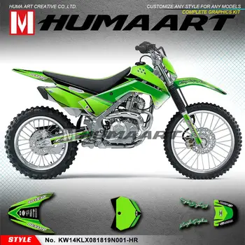HUMAART Custom Graphics MX Sticker Kit за KLX140 2008 2009 2010 2011 2012 2013 2014 2015 2016 2017 2018 2019 2020