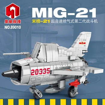 Juhang Technology 89010 Мини-Свръхзвуков Изтребител МИГ-21 на Второто Поколение на 496 Броя Самолети, Бебешки Играчки, Подаръци