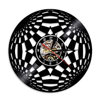 Kaleidoscope LP Record Time Clock Модерен кръг, винил и стенни часовници, персонални творчески 12 