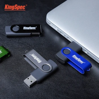 Kingspec USB2.0 3 Флаш-памет 64 GB 32 GB 16 GB ОТ 128 GB Флаш памет Pendrive стик Водоустойчив Сребърен U-диск Memoria Cel USB-памет Подарък