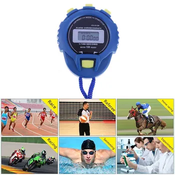 LCD хронограф, цифров таймер, хронометър, спортен брояч на километража, часовник, будилник