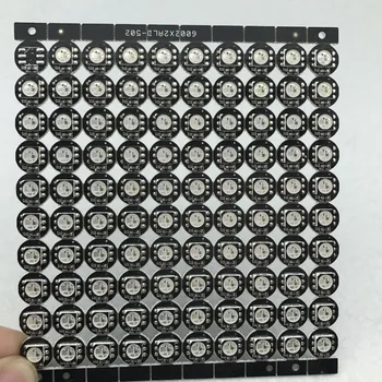 Led WS2813B с радиатор (10 мм * 3 мм); вход 5 vdc; 5050 SMD RGB с вградена микросхемой WS2818; ЧЕРНА печатна платка и черна рамка