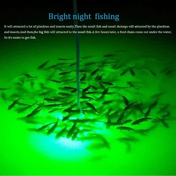 Led лампа за подводен риболов висока яркост 12V 400w, лампа за гмуркане, led лампа за нощен риболов