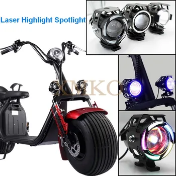 Led прожектор за електрически скутер Citycoco, лазерни светлини, мигащи очи на ангел и очите на демон, осветление за реконструкция на електрически скутер