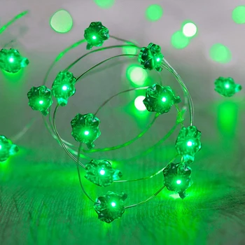 Led растение във формата на Детелина Модерен Лампа Ирландски Фестивал Детелина Светлинна Венец Зелена Детелина Костенурка Лист Декоративна светлинна Венец