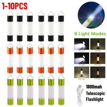 Led Фенерче, мини-фенерче, комплект USB батерии, Външно осветление за риболов, Кемпинговый фенер, богат на функции led лампа