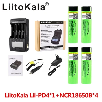 LiitoKala Lii-500 LCD дисплей 18650/26650 Зарядно Устройство + 4 бр. NCR18650B 3,7 НА 3400 mah 18650 литиево-йонна Акумулаторна Батерия За Фенерче